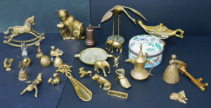 Lot 90 - Group Lot of Mixed Items inc Large Quantity of Brass Figural and Other Lot 90 - Group Lot of Mixed Items inc Large Quantity of Brass Figural and Other