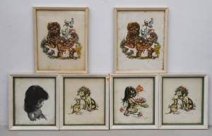 Lot 92 - Group Lot of Mid Century Framed Brownie Downing Prints