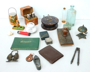 Lot 93 - Group Lot of Antique and Vintage Gent's Items inc Victorian EP Nutcrack