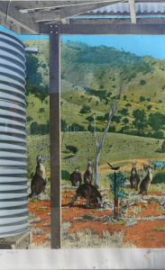 Lot 98 - Sally Robinson (1952 - ) Large Framed Colour Screenprint - Mudgee 1 - S