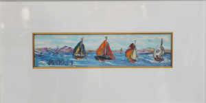 Lot 100 - Evan Mackley (1940 - 2019) Framed Oil Painting - Summer Sailing - Sign Lot 100 - Evan Mackley (1940 - 2019) Framed Oil Painting - Summer Sailing - Sign