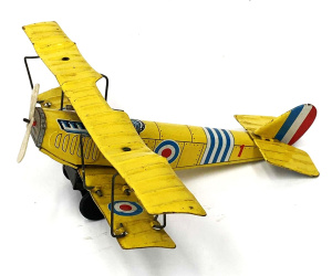 Lot 129 - Vintage WW1 bi-plane fighter made by Haji, Japan c1960s Featured in th
