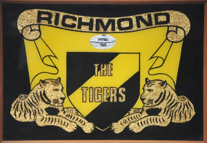 Lot 130 - Framed original c1950s Richmond Football Club The Tigers Foil Backed P