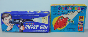 Lot 135 - 2 Vintage projector toys in original boxes - Toltoys Ghost Gun - Give