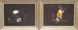 Lot 136 - Eric C Rogers (Active c1960s - 80s) Pair framed Still Life Oil Paintin Lot 136 - Eric C Rogers (Active c1960s - 80s) Pair framed Still Life Oil Paintin
