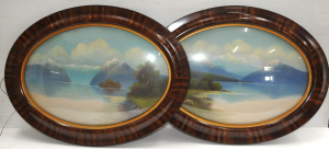 Lot 139 - W Rees (Active c1900 +) Pair Oval framed Decorative Oil Paintings - Ri Lot 139 - W Rees (Active c1900 +) Pair Oval framed Decorative Oil Paintings - Ri