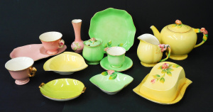 Lot 145 - Group lot vintage Royal Winton inc Rose - Yellow Teapot, Covered butt Lot 145 - Group lot vintage Royal Winton inc Rose - Yellow Teapot, Covered butt