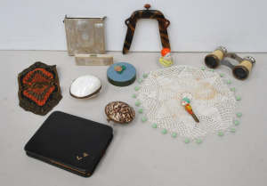 Lot 154 - Group lot of Ladies item inc Art Deco Half Doll, & Pencil Finial, Lot 154 - Group lot of Ladies item inc Art Deco Half Doll, & Pencil Finial,