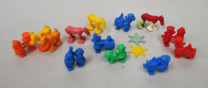 Lot 183 - Group lot - Vintage R&L Cereal Toys - Whacky Walkers - Cops &