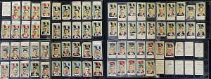 Lot 188 - 71 x c1934 Allens Flags VFL Football Cards - Coloured - various clubs