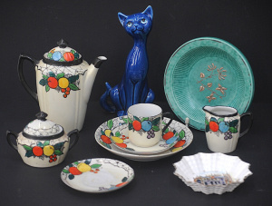 Lot 198 - Group Lot of Early and Mid 20thC Porcelain inc Shelley Pin Dish, Gusta Lot 198 - Group Lot of Early and Mid 20thC Porcelain inc Shelley Pin Dish, Gusta