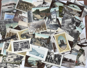 Approx 72 x c 1900 + English postcards incl London, omnibuses, Petticoat Lane, p