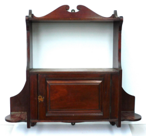 Small Edwardian ceder wall hung shelving unit 66cm H x 70cm W x 16cm D Small Edwardian ceder wall hung shelving unit 66cm H x 70cm W x 16cm D