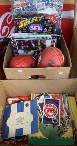 Lot 31 - 2 x Boxes Football Ephemera & Cards incl North Melbourne Theme Song
