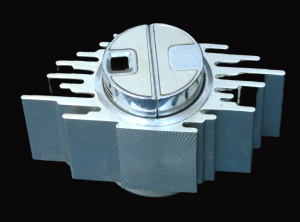 Lot 39 - 1960s Japanese Sarome Table lighter - Aluminium with turned central pan