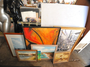 Lot 72 - Large group lot - Framed & Unframed Paintings & Signed Prints -