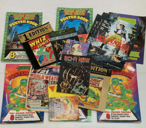 Lot 109 - Group lot of retro cinema, TV and comic items inc Ace Ventura posters,