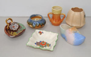 Lot 151 - Mixed Group lot inc Australian Pottery Diana Twin handled Vase, Cream