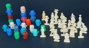 Lot 171 - Large group lot of vintage cereal toys inc People of the World and Tot