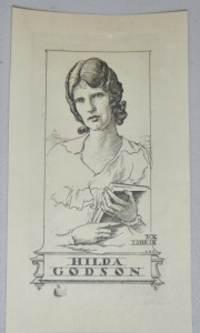 Lot 181 - John Barclay Godson (1882 - 1957) Unframed Etching - Bookplate for Hil