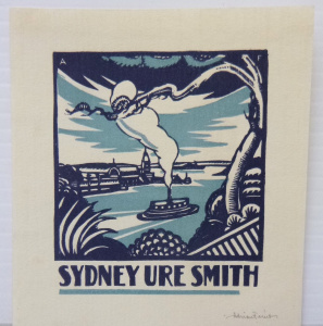 Lot 192 - Adrian George Feint (1894 - 1971) Unframed Colour Woodblock print - Bo