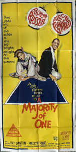 Lot 211 - A Majority of One 1961original 3 sheet Movie poster starring Rosalind
