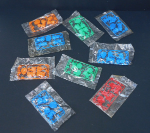 Lot 214 - Group lot of vintage unopened Wacky Walkers cereal toys