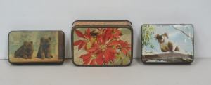 3 x vintage Australian Biscuit & Confectionary Tins - Sunrise 'Good Morning' 3 x vintage Australian Biscuit & Confectionary Tins - Sunrise 'Good Morning'
