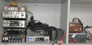 Lot 18 - Group lot of vintage and modern CB radio equipment inc large quantity o