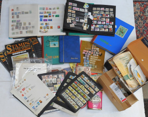 Lot 25 - 2 Boxes - Large Group Stamps & Albums inc Heaps of Australian pre d