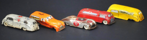 Lot 37 - Group of vintage Italian AMC pressed tin toy vehicles inc Coke truck, M