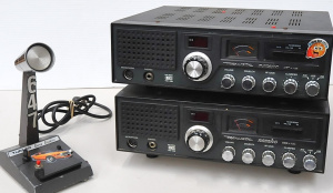 Lot 86 - Group of CB radio equipment inc 2 x Realistic Navaho 40ch base units, T