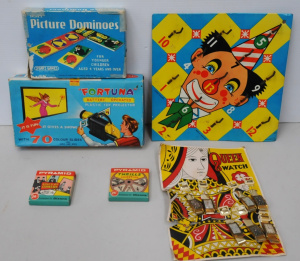 Lot 92 - Group of vintage kids items inc boxed Fortuna projector and slides, box