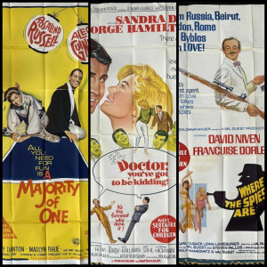 Lot 128 - 3 vintage 3 sheet movie posters inc Where The Spies Are, Doctor You've