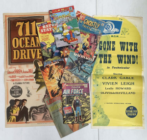 Lot 135 - Group lot inc 2 x Daybill cinema posters - Gone With The Wind, 711 Oce
