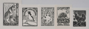 Lot 182 - Irena Sibley (1943 - 2009) 5 x Unframed Woodblock print Bookplates - f