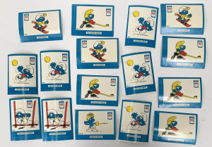 Lot 185 - Collection of near mint condition retro Smurf Nestle Ideal stickers