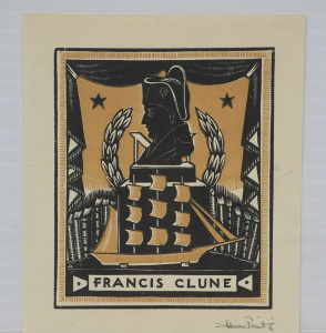 Lot 194 - Adrian George Feint (1894 - 1971) Unframed Wood Engraving - Bookplate