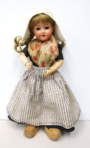 C 1900 Armand Marseille No 390 Bisque Head doll with Composition body, glass sle