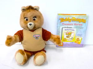 Vintage Teddy Ruxpin Bear with Treasure Series Picture Book, Sing Song Book and