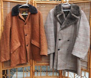 Lot 17 - 2 x Vintage Mens Winter Jackets - Tan Woolen fur lined by Stilton Calif