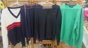 Lot 23 - Group lot - Vintage Mens Fred Perry & Fila Sporting Cardigans &