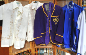 Lot 26 - Group lot of vintage gents clothes inc 2 x c1970s shirts, Weasley Gramm