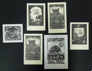 Lot 53 - Irena Sibley (1943 - 2009) 6 x unframed Bookplates for the artist, Marc