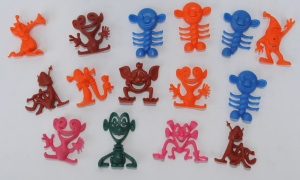 Lot 58 - Group of vintage Astro-Nits cereal toys - some af