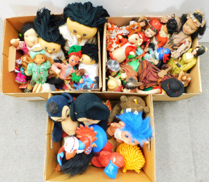Lot 68 - 3 x Boxes Vintage Dolls & Toys inc Native & Tourist Dolls, Fab