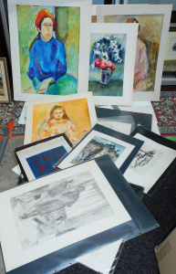 Lot 81 - Large lot heaps Unframed Works on Paper by June Kidman - Etchings, Lino