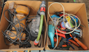 Lot 83 - 2 x Boxes of Assorted Modern & Vintage tools Incl GMF Branded Bench