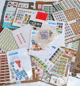 Lot 97 - Box lot of Vintage Australian Stamps including Used sheets, Addressed A