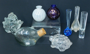 Lot 155 - Group of art glass items, some Scandinavian inc vases,